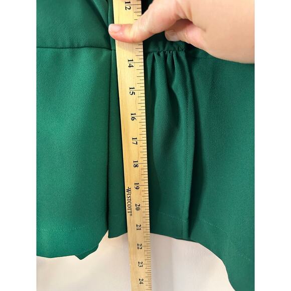 J.Crew Women's 4 Faux Wrap Blouse 365 Crepe Kelly Green Preppy Chic Size 12 - Picture 11 of 11